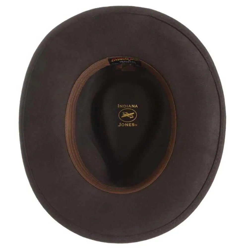 Sombrero fedora Indiana Jones™ Belloq - Fieltro de lana suave aplastable