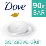 Dove Sensitive Skin Beauty Bar - Micellar Cleansing Soap with Moisturizing Cream, Hypoallergenic & Fragrance-Free
