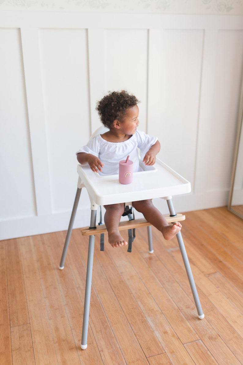 Vaso de silicona con pajita para bebés y niños pequeños - Vaso antiderrame de silicona de 177 ml