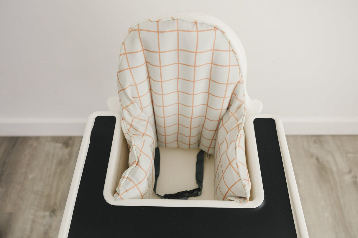 Funda de cojín Camel Windowpane para trona IKEA Antilop