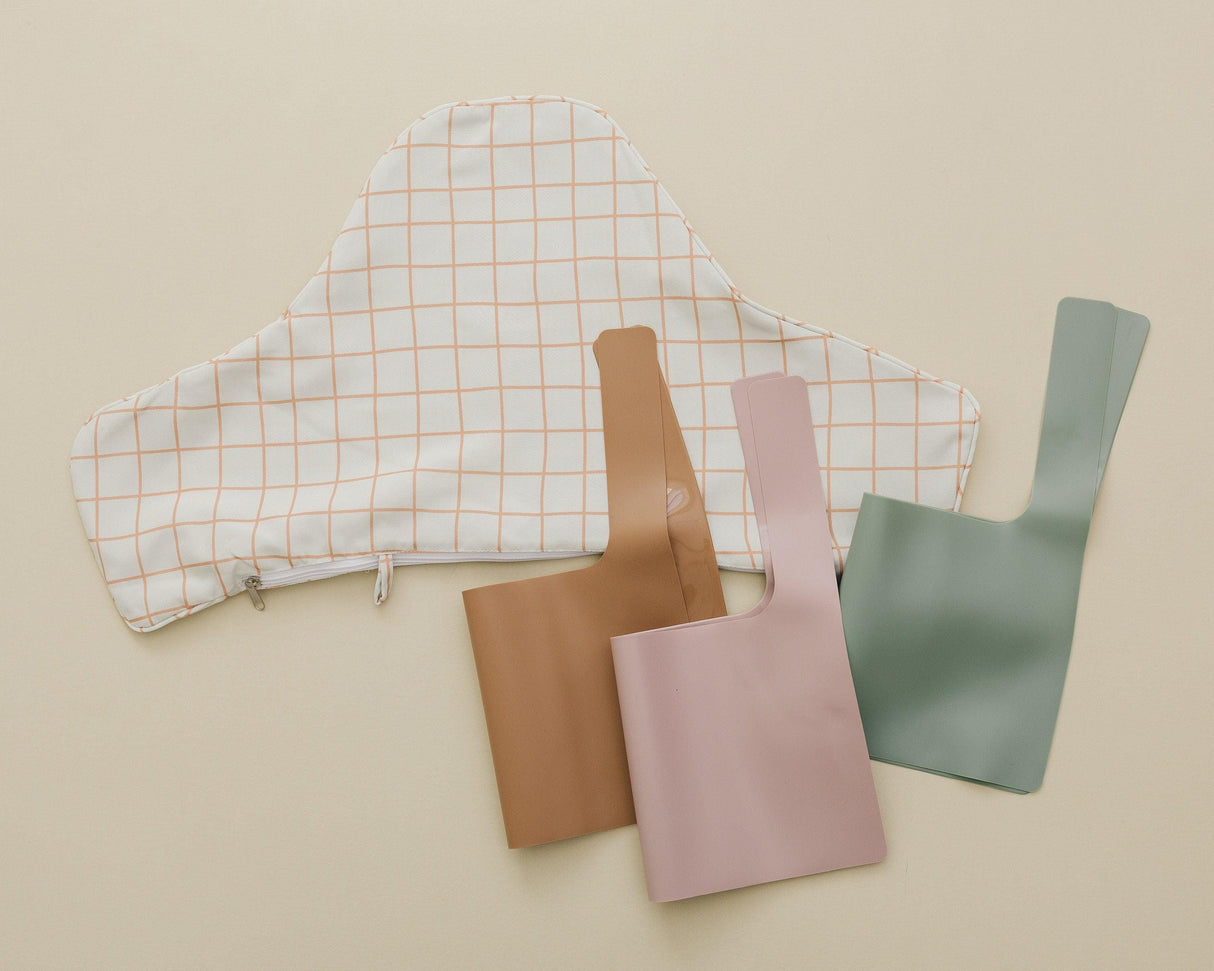 Funda de cojín Camel Windowpane para trona IKEA Antilop