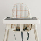 Funda de cojín Camel Windowpane para trona IKEA Antilop