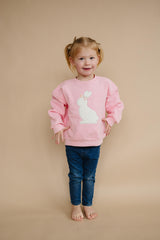 Sudadera con cuello redondo y aplique de conejito - Bebé Niña Niños - Traje de Pascua