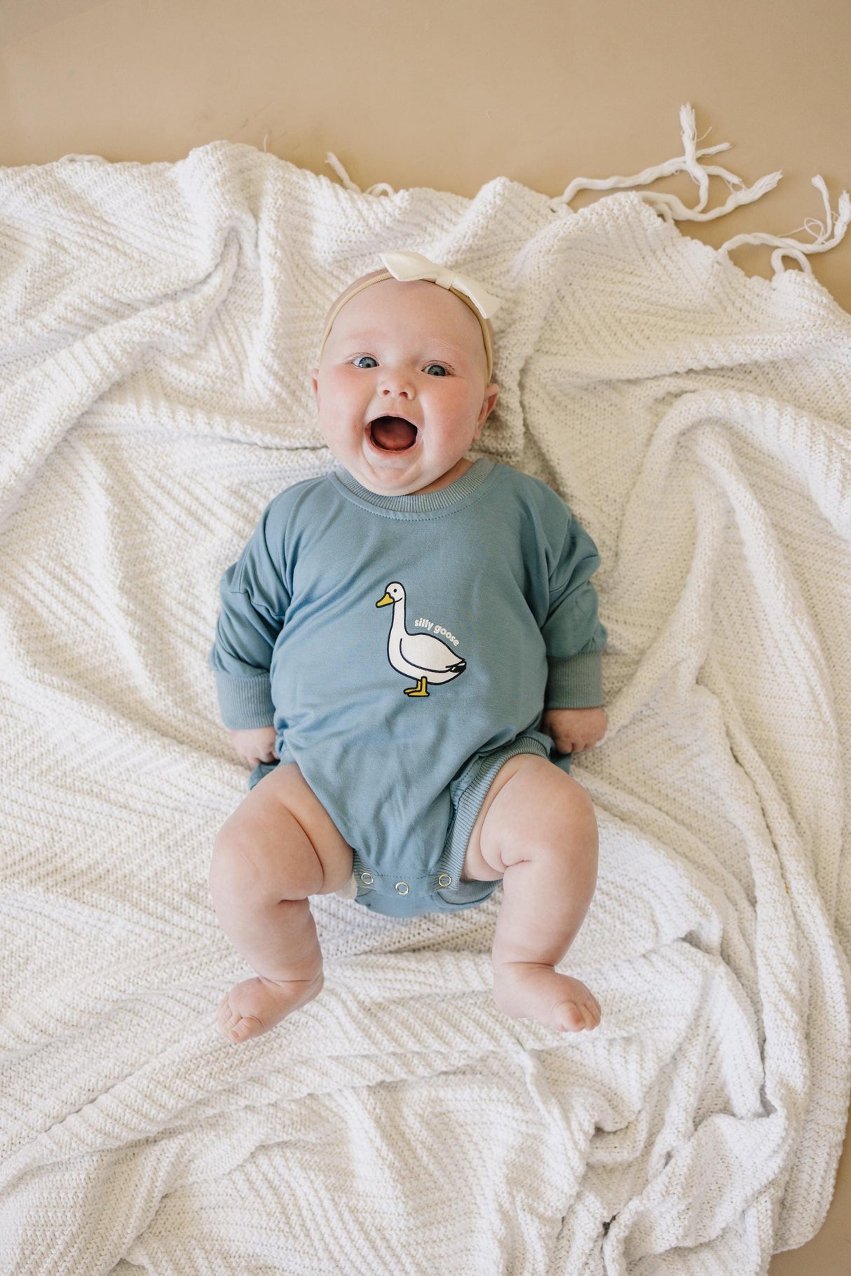 Pelele de Bambú de Ganso Tonto para Bebé - Turquesa o Azul - Bebé Infante Niño Pequeño