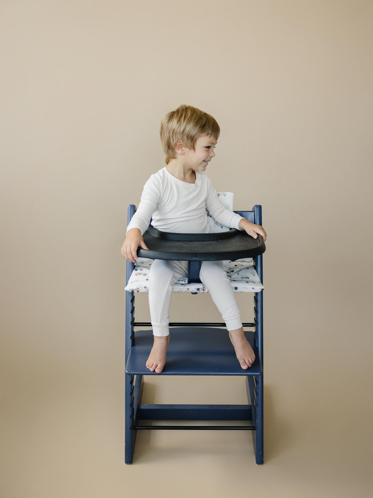 Cojín de tractores pequeños para la trona Stokke Tripp Trapp - Funda lavable - Accesorios para tronas de bebé