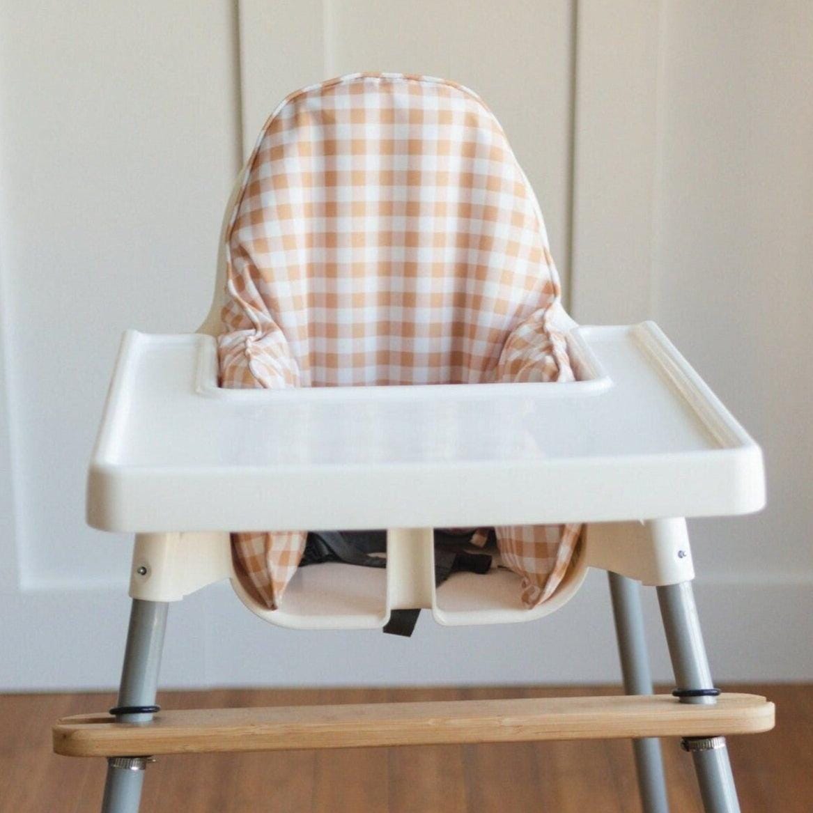Funda para cojín Antilop de IKEA de guinga amarilla