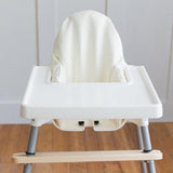 Off-White Vegan Leather IKEA Antilop Cushion Cover