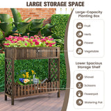 2-Tier Wood Raised Garden Bed for Vegetable and Fruit