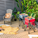 2 Mesas de Camping Plegables con Fregadero de Almacenamiento de Gran Capacidad para Picnic