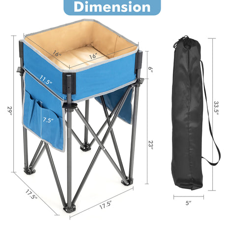 2 Mesas de Camping Plegables con Fregadero de Almacenamiento de Gran Capacidad para Picnic