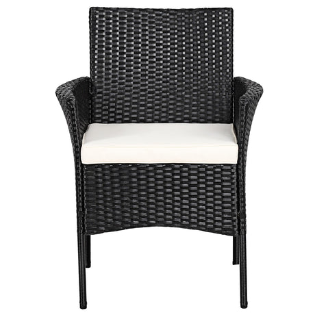 2 Sillas de mimbre para patio con cómodos cojines de asiento