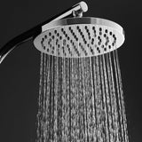 Panel de ducha de lluvia de latón cromado de 44 pulgadas, montaje en pared con ducha de mano