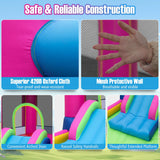 Casa de rebote inflable 4 en 1 para niños, castillo inflable con temática de princesa