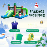 Castillo hinchable de Navidad con soplador de 735 W