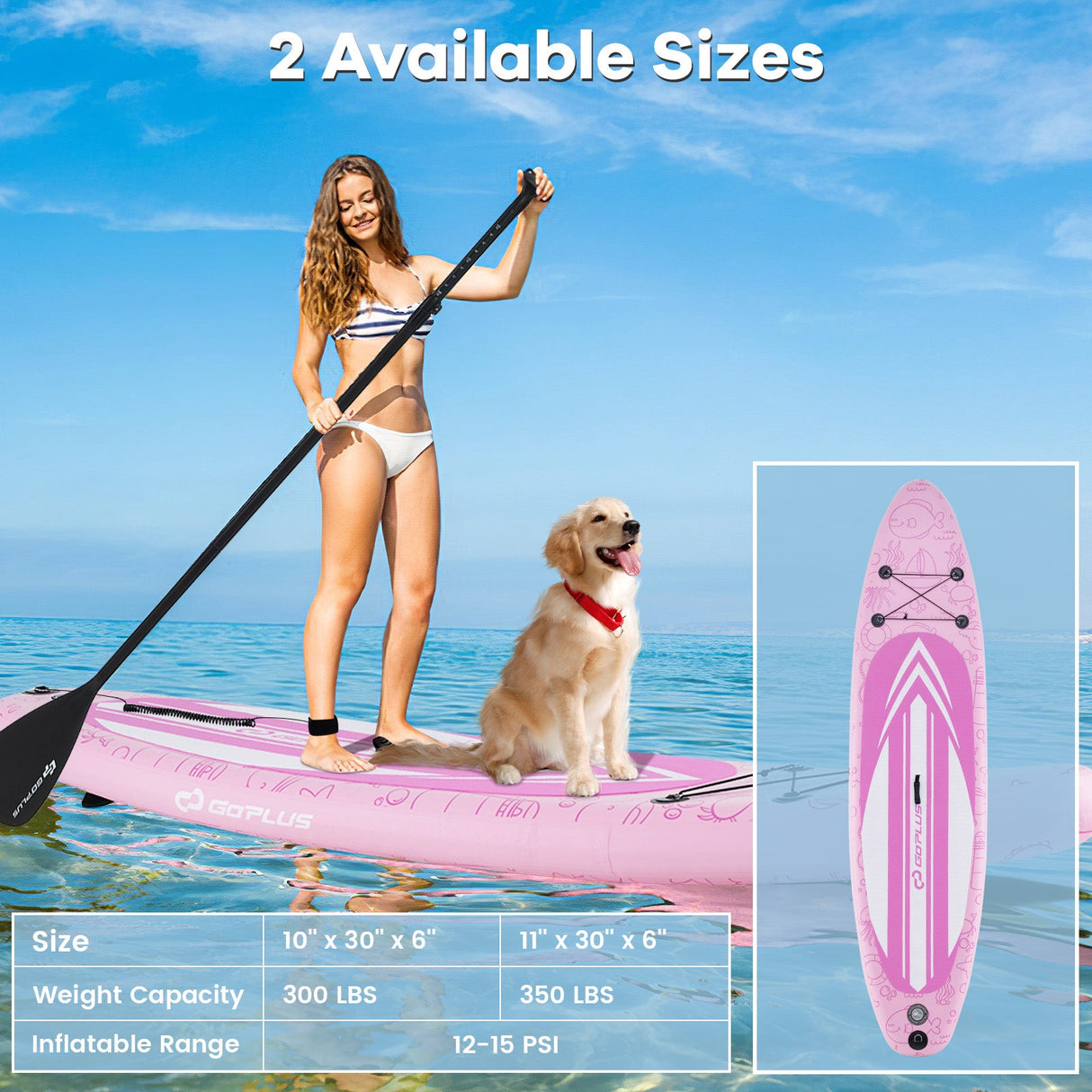 Tabla de paddle surf inflable (iSUP) y accesorios con 3 quillas y mochila