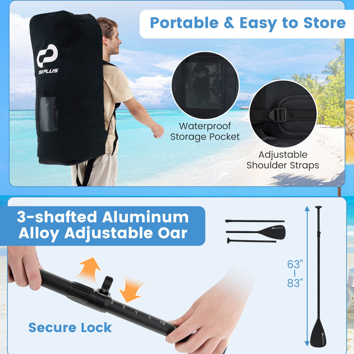 Tabla de paddle surf hinchable con accesorios SUP de primera calidad