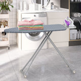 Tabla de planchar con apoya plancha y funda extraíble de color gris plata