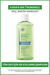 Ducray Extra Doux Gentle Shampoo for Sensitive Scalp, pH Balanced, 13.53 fl oz