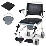 Silla de ruedas inodoro 4 en 1 con balde desmontable