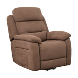 Sofá reclinable eléctrico con bolsillo lateral y control remoto