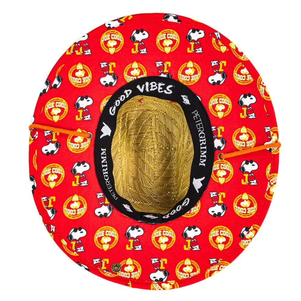 Peter Grimm Peanuts Joe Cool Junior - Sombrero de paja salvavidas para niños