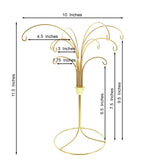12-Arm Spiral Fountain Brass Gold Metal Ornament Stand Display 11.5 Inches (Taiwan)
