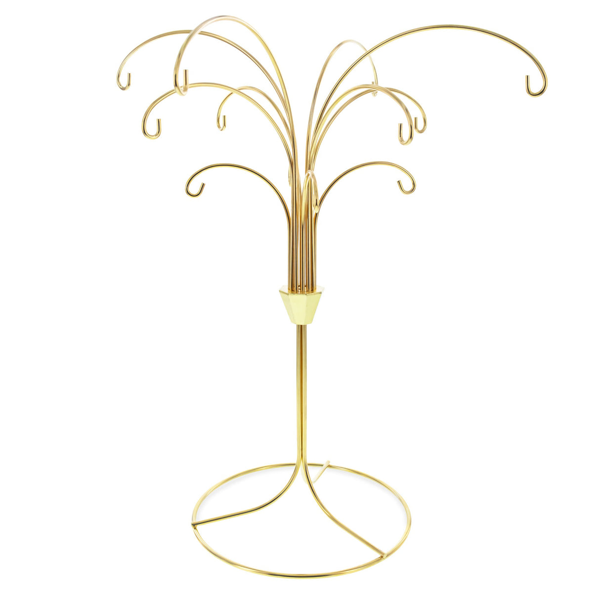 12-Arm Spiral Fountain Brass Gold Metal Ornament Stand Display 11.5 Inches (Taiwan)