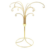 12-Arm Spiral Fountain Brass Gold Metal Ornament Stand Display 11.5 Inches (Taiwan)