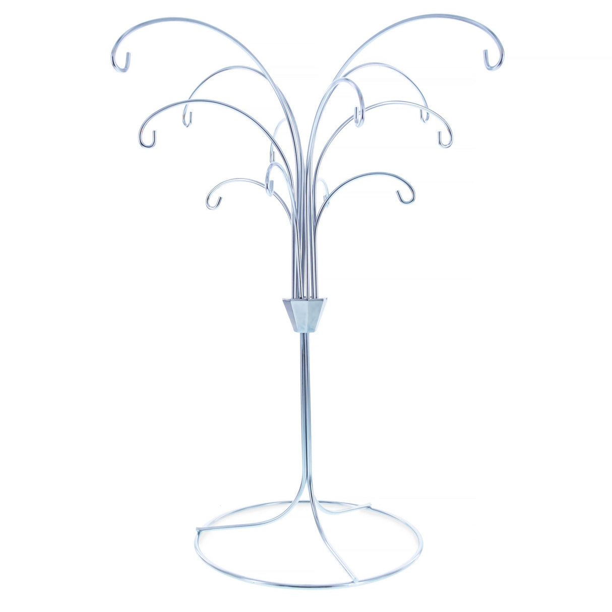 12-Arm Spiral Fountain Brass Silver Metal Ornament Stand Display 11.5 Inches (Taiwan)