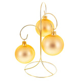 3-Arm 3-Tier Gold Brass Metal Ornament Stand Display 10.75 Inches (Taiwan)