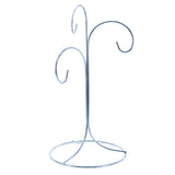 3-Arm 3-Tier Silver Metal Ornament Stand Display 10.75 Inches (Taiwan)