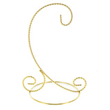 Twisted Wire Gold Metal Ornament Stand Display 7.2 Inches (Taiwan)