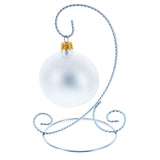 Twisted Wire Silver Metal Ornament Stand Display 7.2 Inches (Taiwan)