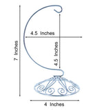 Curved Silver Wire Swirl Base Ornament Stand Display 7 Inches (Taiwan)