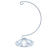 Curved Silver Wire Swirl Base Ornament Stand Display 8.75 Inches (Taiwan)