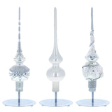 Ornate Silver Metal Rod Tree Topper Stand Display Stand 10 Inches (Taiwan)