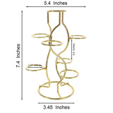 7-Ring 3-Tier Gold Wire Metal Sphere Crystals Egg Stand Holder Display 7.4 Inches (Taiwan)