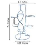 7-Ring 3-Tier Silver Wire Metal Sphere Crystals Egg Stand Holder Display 7.4 Inches (Taiwan)