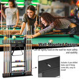 Wall-mounted Billiards Pool Cue Rack Only