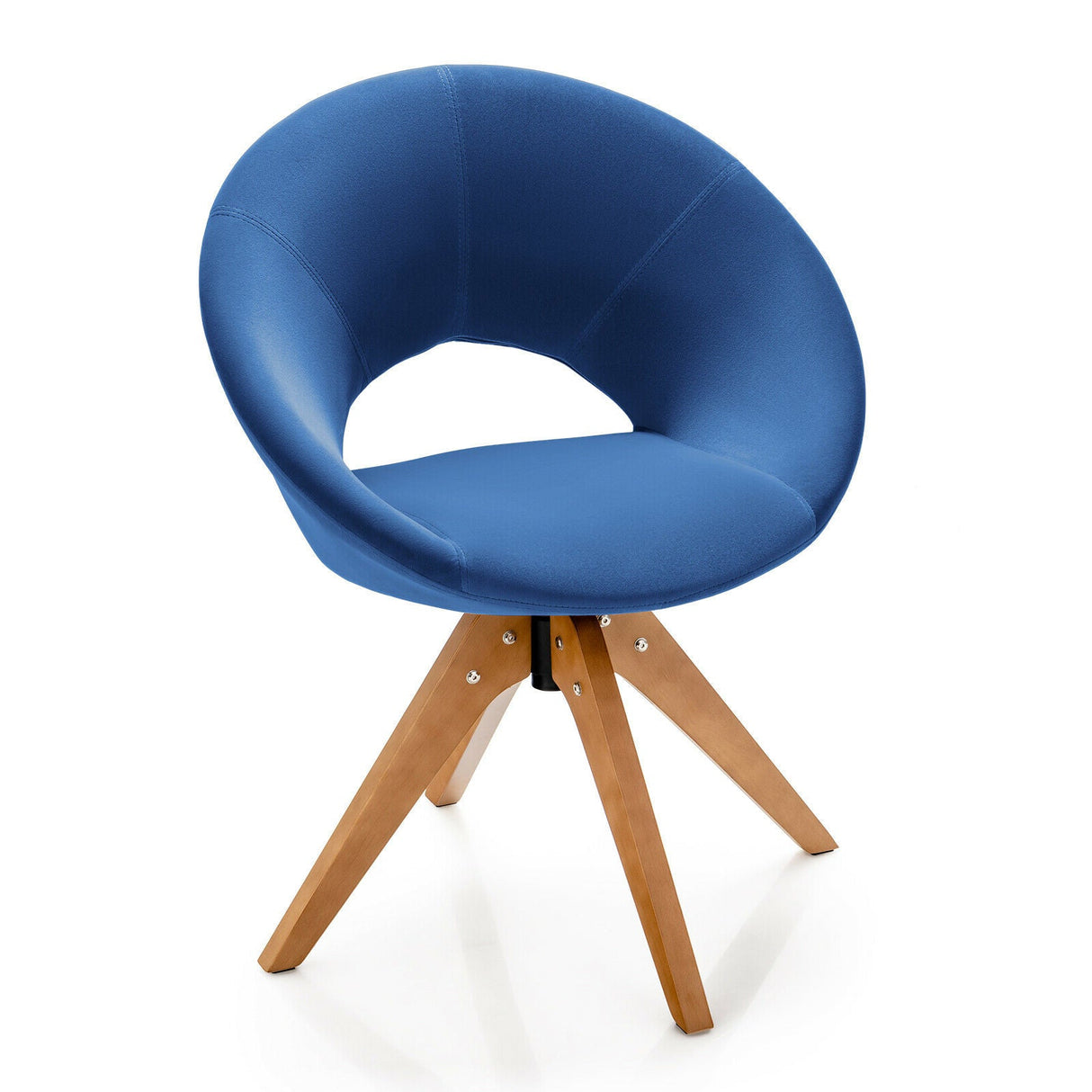 Sillón giratorio con asiento tapizado extragrande para oficina en casa