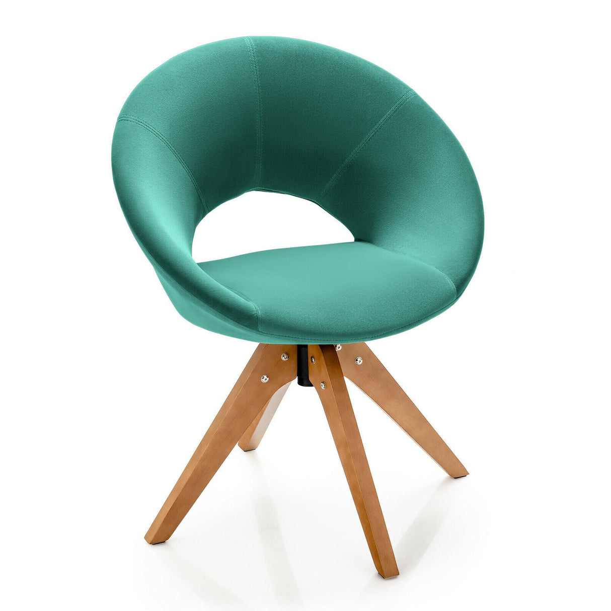 Sillón giratorio con asiento tapizado extragrande para oficina en casa