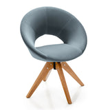 Sillón giratorio con asiento tapizado extragrande para oficina en casa