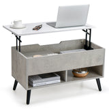 31.5 Inch Lift-Top Coffee Table with Hidden Storage and 2 Open Shelves