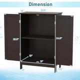 Mueble Armario de Doble Puerta para Suelo de Baño