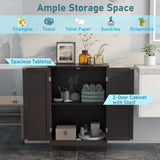 Mueble Armario de Doble Puerta para Suelo de Baño