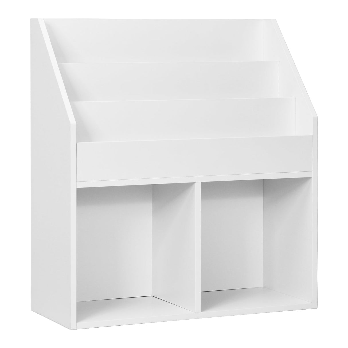 Estantería infantil de madera Estantería con almacenamiento de juguetes para niños Organizador - Blanca