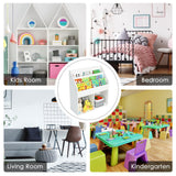 Estantería infantil de madera Estantería con almacenamiento de juguetes para niños Organizador - Blanca
