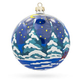 Festive Snowman with Gifts - Glass Ball Christmas Ornament 3.25 Inches