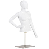 Female Mannequin Torso Adjustable Height with Metal Stand