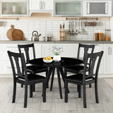 Juego de 2 sillas de comedor con estructura de madera de caucho y asiento acolchado tapizado
